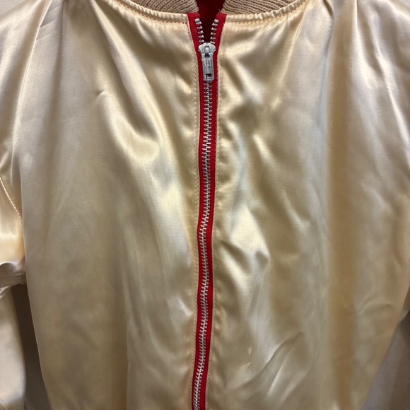 Vintage Ice Capades skater’s red + cream reversible satin bomber jacket - small - Picture 11 of 15